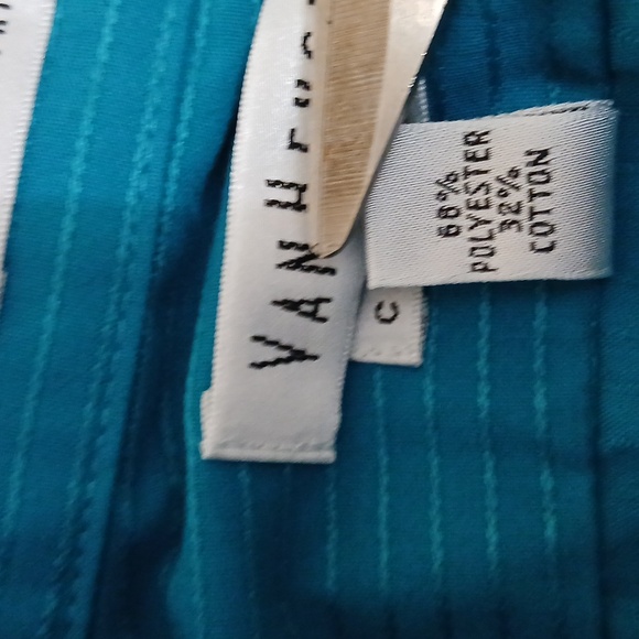 Van Heusen Blue Satin Stripe Shirt Neck 16 - Picture 8 of 8